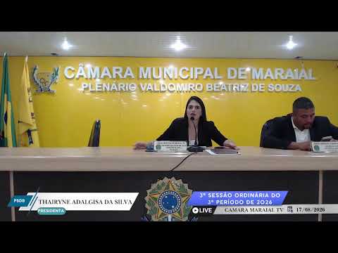 3ª Sessão Ordinária do 3º Período de 2026 - 17/08/2026