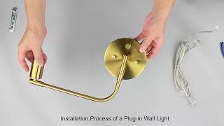 Wiring a Wall Sconce as Plug-in Installation Type Clear Plug-in Cord Version