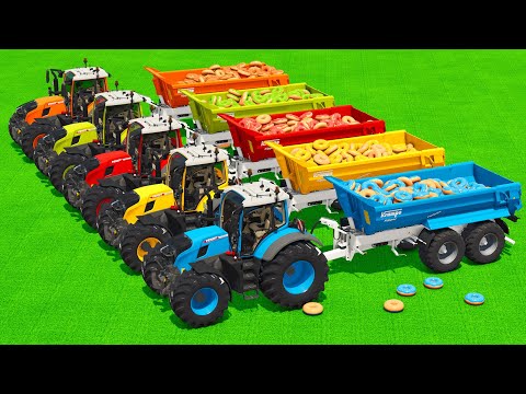 LOAD AND TRANSPORT DELICIOUS DONUTS WITH FENDT TRACTORS - Farming Simulator 25