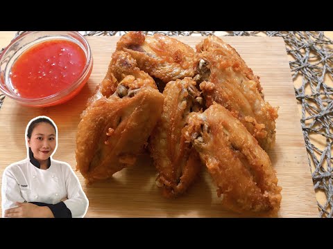 Crispy Homemade Chicken wings in Fish Sauce Recipe • Thai style •ThaiChef food
