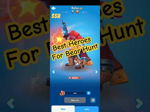 Whiteout Survival's best heroes to use in bear hunt as a rally joiner(till gen 11) #whiteoutsurvival