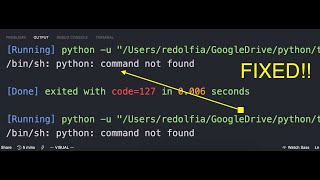 PYTHON How to fix zsh command not found PYTHON error in VS CODE