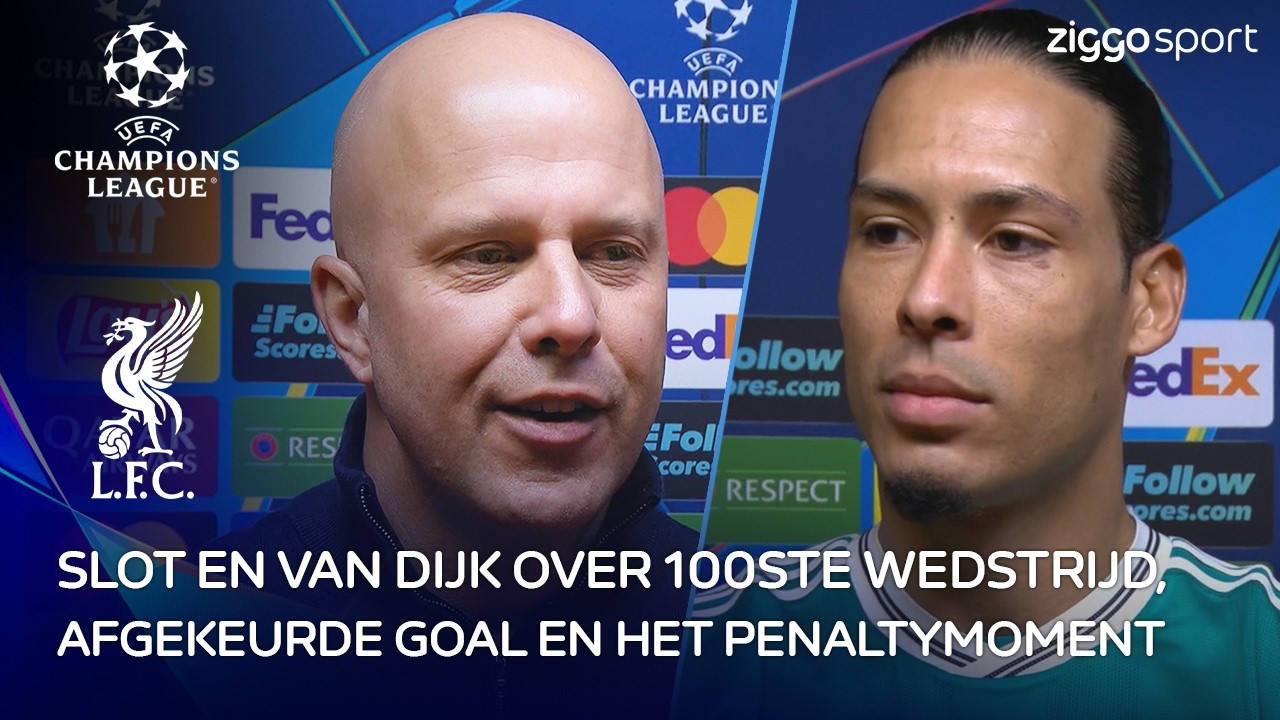 Van Dijk: 'Hele duidelijke penalty voor mijn gevoel.' 😤 | Interview Slot en van Dijk