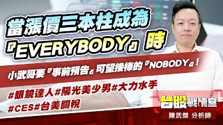 當漲價三本柱成為『EVERYBODY』時，小武哥要『事前預告』可望接棒的『NOBODY』!#眼鏡達人#陽光美少男#大力水手#CES#台美關稅｜小武哥投資事務所｜陳武傑 (圖)