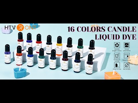 HTVRONT 16 Vivid Colors Liquid Candle Wax Dye