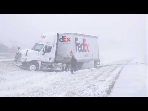 01-15-2021 Western Iowa Blizzard Wreaks Havoc - Truck Slide Offs and Roll Overs - Patrol Car Pulled