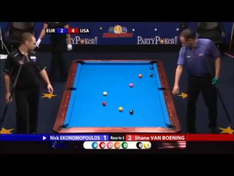 Ekonomopoulos vs Van Boening - Mosconi Cup 2012 - Day 2