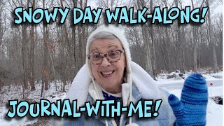 SNOWY DAY WALK-ALONG! JOURNAL-WITH-ME: Wilson 🐌 Gets his Signature & A JOURNAL PAGE!