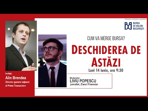 DESCHIDEREA DE ASTĂZI.Cum va merge bursa.Cu Alin Brendea, director general adjunct Prime Transaction