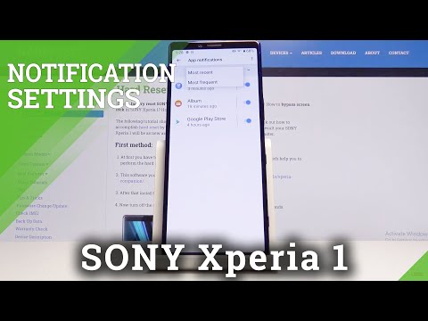 How to Enter Notification Settings in SONY Xperia 1 – Notification Options