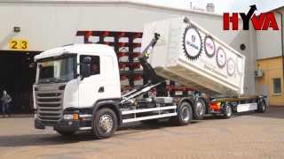 Scania G410 HyvaLift TITAN lastväxlare med WIELTON trailer