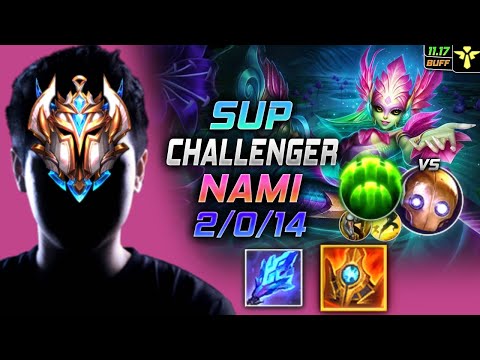Challenger Nami Support vs Blitzcrank - 챌린저 서폿 나미 템트리 룬 슈렐 수호자 ナミ Нами 唤潮鲛姬 娜米 - LOL KR 11.17