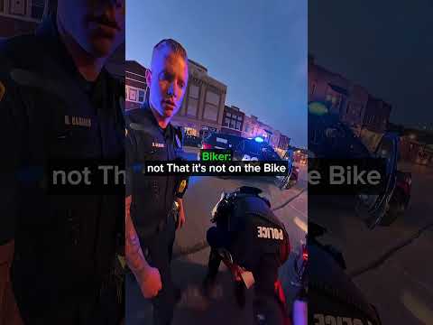 Cops try to ticket the biker for No Plate...