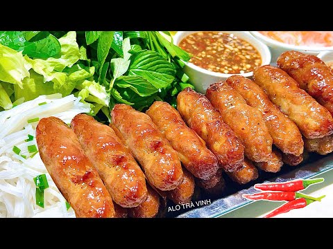 NEM NƯỚNG- Cách làm Nem Nướng dai giòn thơm phức tại nhà- Grilled spring rolls