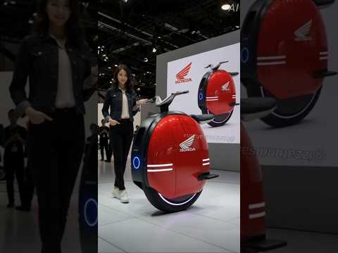 Unreal Tech! #timcook on the H1+ #honda One Wheel Motorcycle #automobile #japan #aiart #robot#shorts