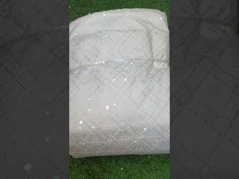 100 grams white mono banglori embroidery work