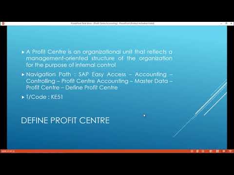 Define Profit Centre| Profit Centre Accounting in SAP FICO