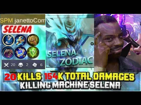 20 Kills 154k Total Damages, Killing Machine Selena [ janettoCom ] Mobile Legends