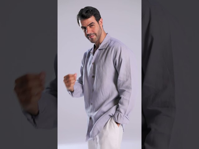قميص رصاصي خزامي - Lavender Grey Shirt