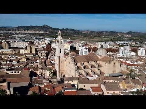 Xàtiva, Spain Drone Footage - Cathedral, Landscapes and the Castle