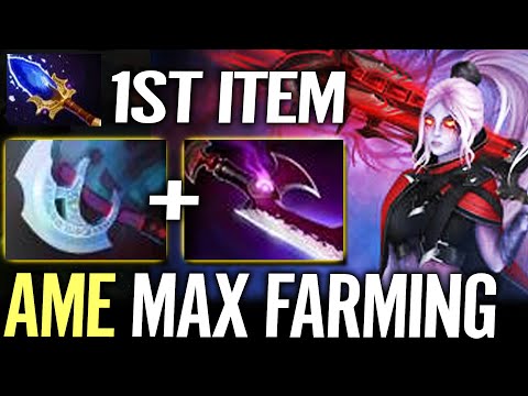 AME Rampage Drow Ranger Dota 2 Gameplay Max Farming 1st Item Aghanim's Scepter
