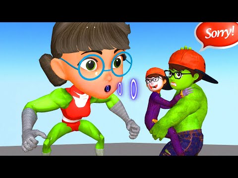 Tani's Wrath - Scary Teacher 3D Nickjoker, Nickhulk and Siren Head prank Nick abandoning Tani