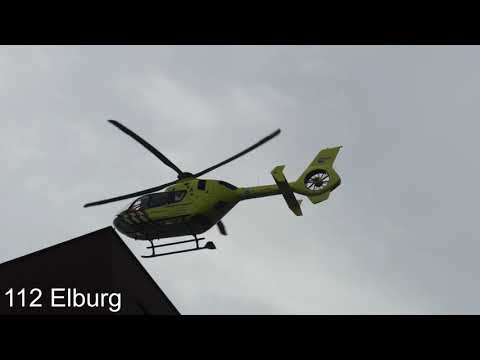 Lifeliner 2 PH-ELP land en vertrekt van dak VUMC in Amsterdam