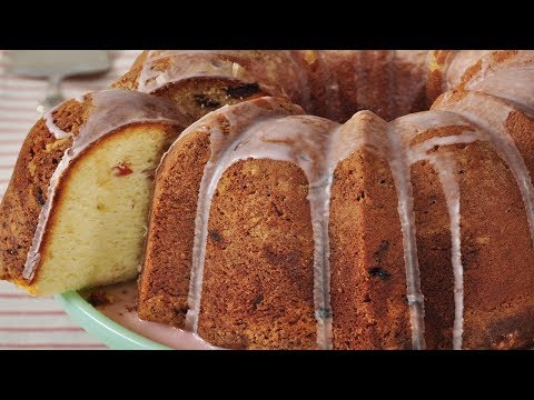 Lemon Cranberry Pound Cake Recipe Demonstration - Joyofbaking.com