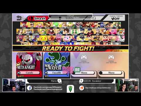 GUM2 Singles (Winner's Bracket): HSG Marss (Lucas/MetaKnight) vs 603 Mr. Escalator (G&W)