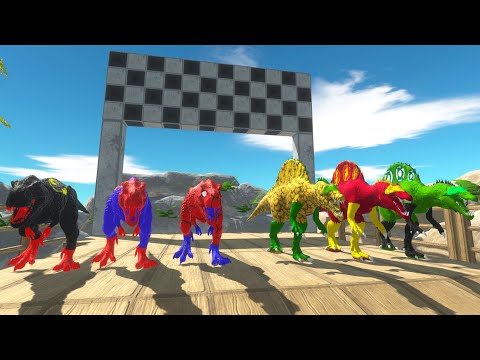 Speed Race Superman Dinosaurs Marvel vs DC Championship Hunting Found Jurassic world