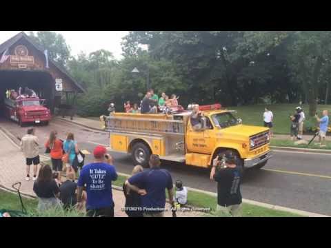 Lots and lots of fire trucks - 2016 Antique Fire Truck Parade Frankenmuth Michigan GLIAFAA