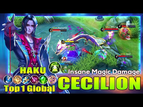 Cecilion Insane Magic Damage! Top 1 Global Cecilion by ʜᴀᴋᴜ ~ Mobile Legends