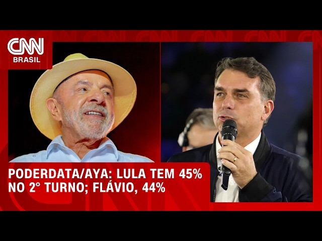 Em nova pesquisa, Lula e Flávio Bolsonaro estão tecnicamente empatados | LIVE CNN