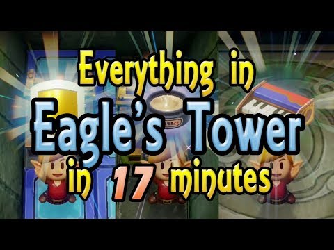 The Legend of Zelda: Link's Awakening - Everything in Eagle's Tower dungeon in 17 minutes