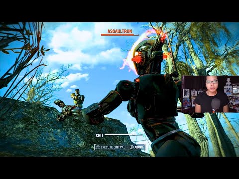 SEXY ROBOT IS ABOUT TO BLOW MY HEAD OFF!!! | Fallout 4 Survival #68 |