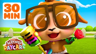 30 MINUTES of Fun Color Games w/ Baby Goat! 🐐🎨 | Barnyard Daycare
