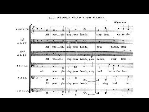 Thomas Weelkes - All People Clap Your Hands [Score Video]
