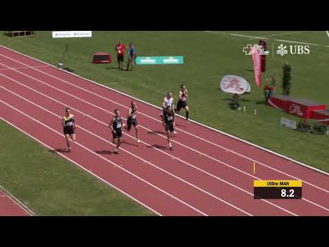 Schweizermeisterschaften 2021 Langenthal  Männer 100m Mehrkampf 1.  Lauf