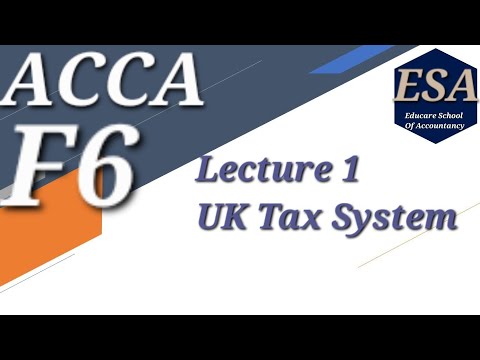 F6 ACCA lecture 1  UK TAX SYSTEM