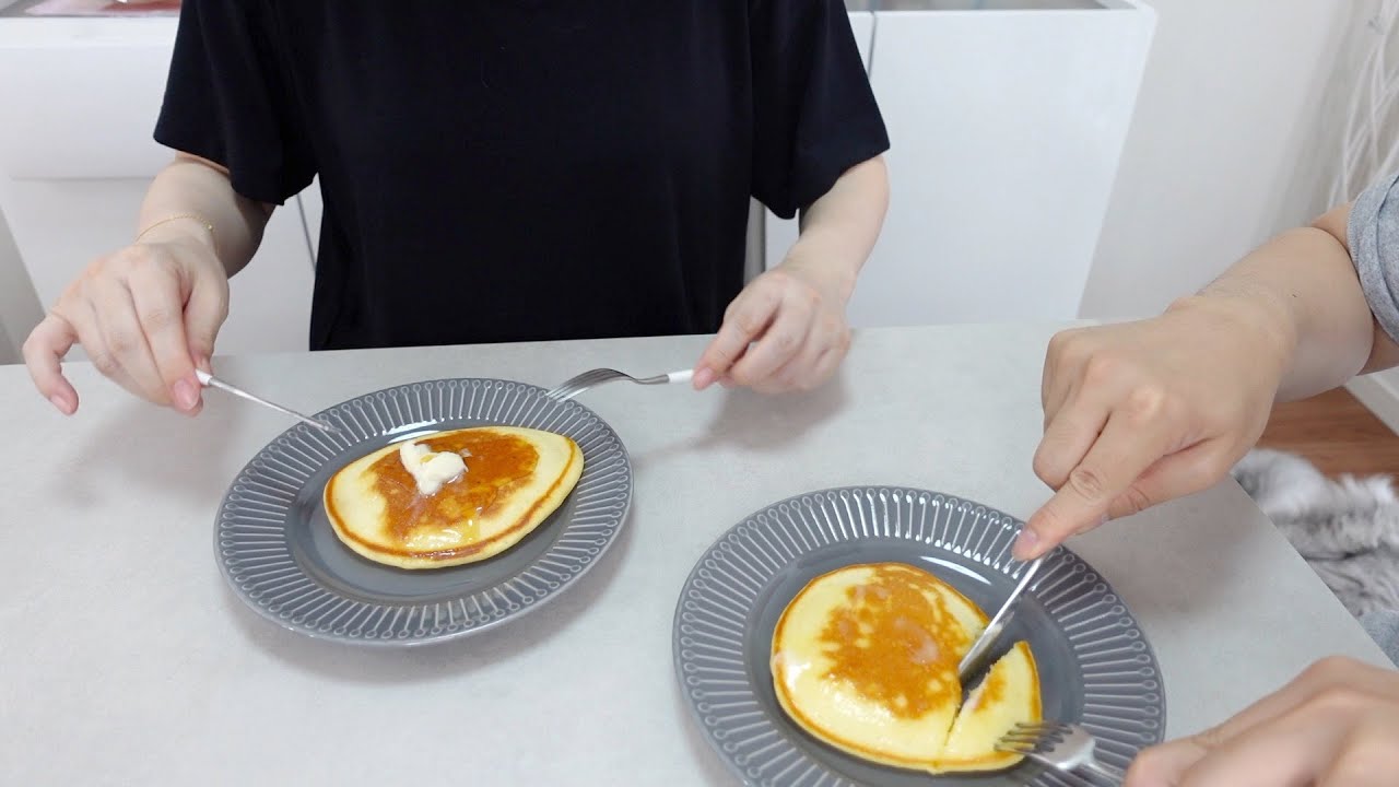 妻のためにホットケーキを作ってみた