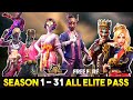 FREE FIRE SEASON 1 SEASON 31 ALL ELITE PASS FULL VIDEO ALL ELITE PASS GARENA FREE FIRE