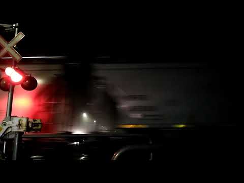 Train in the foggy night