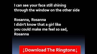 Toto - Rosanna  Lyrics