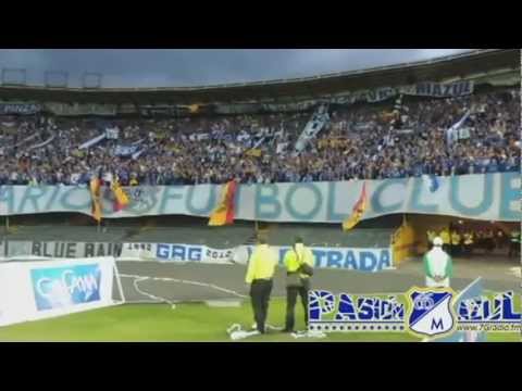 "Blue Rain y Los Comandos Azules / Fecha 7 Liga Postobón 2012-II / Millonarios vs Cali" Barra: Comandos Azules • Club: Millonarios • País: Colombia