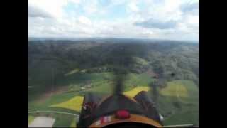 preview picture of video 'flying piper L4 circuits in Bressaucourt LSZQ Switzerland on runway 07'