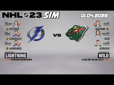 NHL 23 - Lightning vs Wild | Downtown Simulation Hockey (1/4/2023)