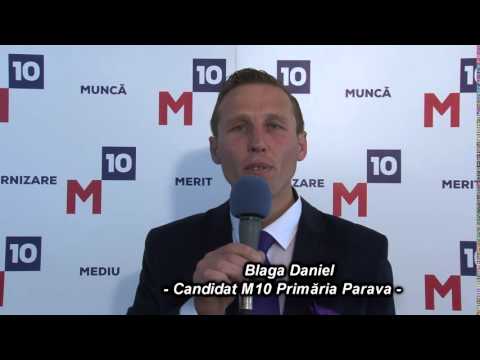 Blaga Daniel Candidat pentru Primaria Parava Partidul M10