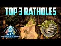 Top 3 Ratholes On Ark Ascended | ASA Unraidable & Hidden Base Spots