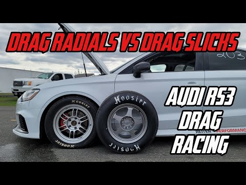 Drag Radials VS Drag Slicks Comparison - Audi RS3 Drag Racing