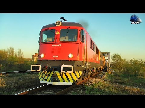060-DA 609-008-1 & Tren FOX Rail Intermodal Train pe Apus/on Sunset in Oradea - 12 April 2020